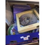A box of collectors plates including Villeroy & Boch fairy plate