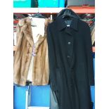 A mink fur jacket and a Hammersley long wool coat