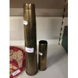 2 brass shell cases