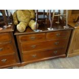 An Edwardian mahogany wash stand chest of drawers