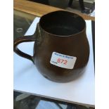 A 19th century Continental copper tankard, height 10.5cm.