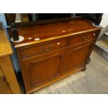 A reproduction yewood sideboard, W108cm