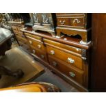 An Edwardian mirror backed sideboard