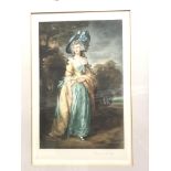 Francis Walker. Mezzotint of a lady. Signed in pencil