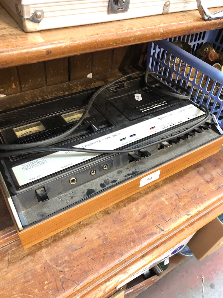 An Amstrad stereo cassette tape deck