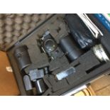 Olympus camera and lenses in hard case