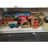 Various Syvanian Families plastic toys and buildings