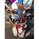 Golf clubs and bag