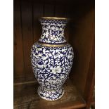 Large oriental cloisonne vase