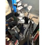 3 sets of golf clubs