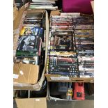 2 boxes of DVDs