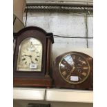 Edwardian mantel clock and a later mantel clock