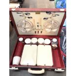 A cased picnic set