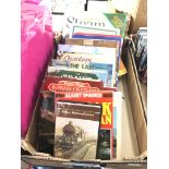 A box of steam railway books