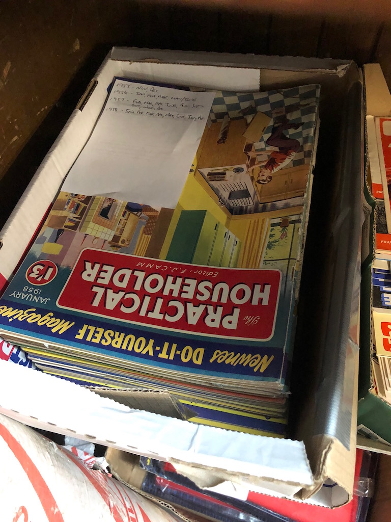 A box of 50's - 60's DIY magazines