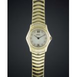 A LADIES 18K SOLID GOLD & DIAMOND EBEL 1911 BRACELET WATCH CIRCA 2000s, REF. E8157F14 WITH