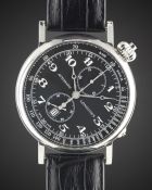 A GENTLEMAN'S STAINLESS STEEL LONGINES AVIGATION TYPE A-7 HERITAGE MONOPUSHER CHRONOGRAPH WRIST