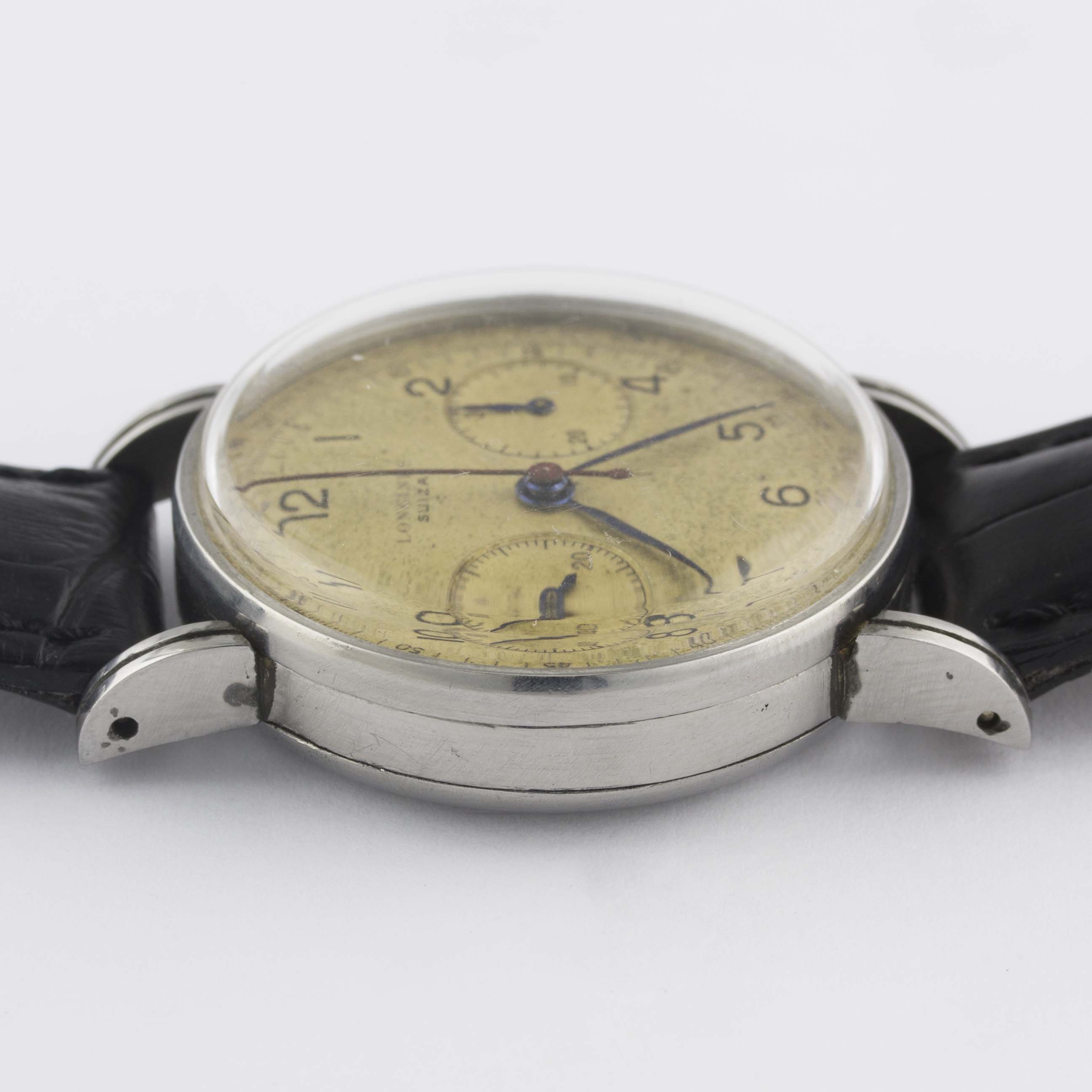 A GENTLEMAN'S STAINLESS STEEL LONGINES FLYBACK CHRONOGRAPH WRIST WATCH CIRCA 1946, REF. 3226 - Image 10 of 10