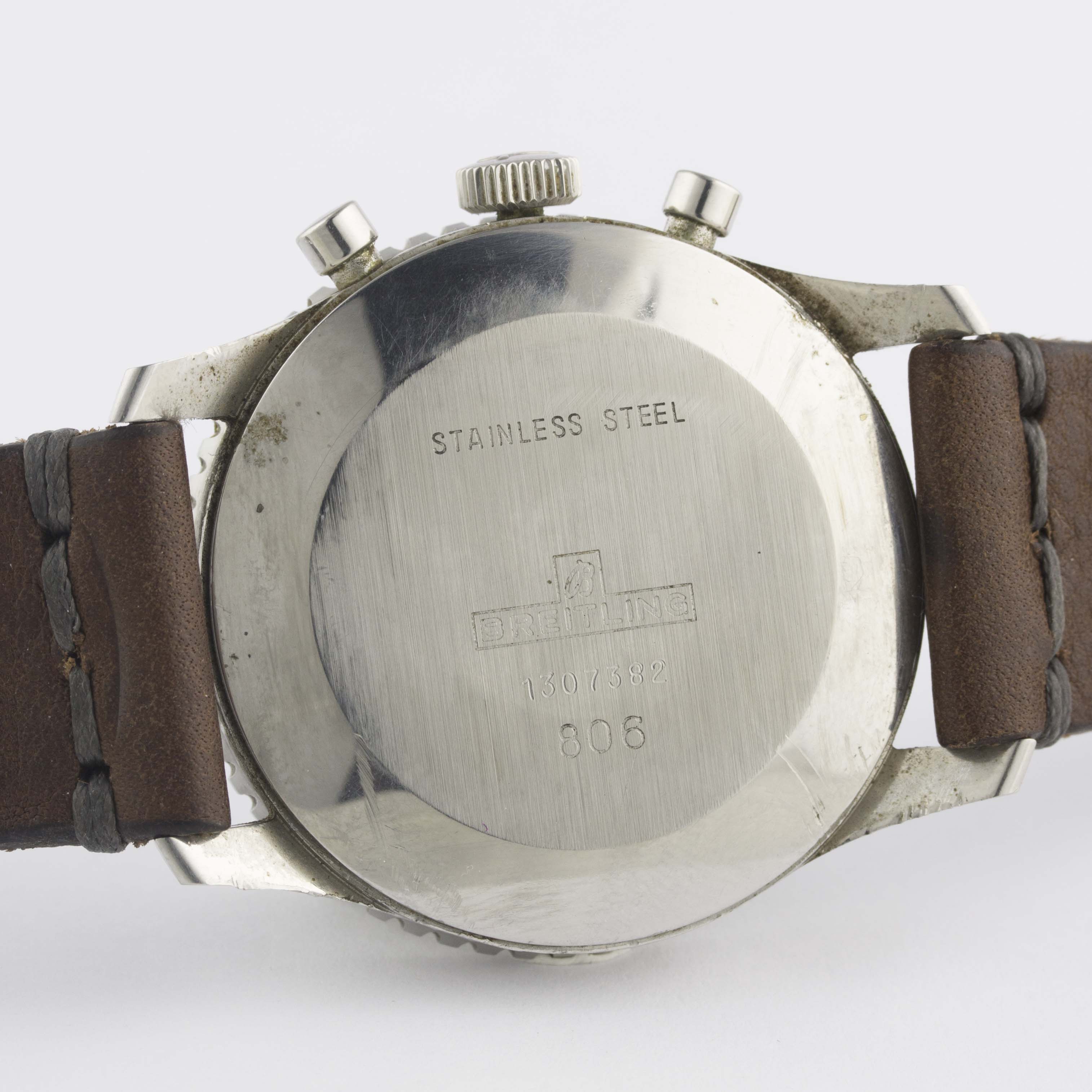 A GENTLEMAN'S STAINLESS STEEL BREITLING NAVITIMER CHRONOGRAPH WRIST WATCH CIRCA 1969, REF. 806 - Image 7 of 11