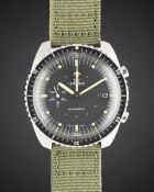 A VERY RARE GENTLEMAN'S STAINLESS STEEL SOUTH AFRICAN MILITARY AIR FORCE LEMANIA AUTOMATIC PILOTS