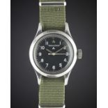 A RARE GENTLEMAN'S STAINLESS STEEL BRITISH MILITARY JAEGER LECOULTRE MARK 11 RAF PILOTS WRIST
