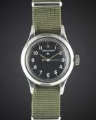 A RARE GENTLEMAN'S STAINLESS STEEL BRITISH MILITARY JAEGER LECOULTRE MARK 11 RAF PILOTS WRIST