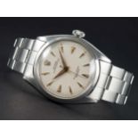 A RARE GENTLEMAN'S STAINLESS STEEL ROLEX OYSTER PERPETUAL BRACELET WATCH CIRCA 1953, REF. 6084