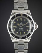 A RARE GENTLEMAN'S STAINLESS STEEL ROLEX TUDOR OYSTER PRINCE SUBMARINER BRACELET WATCH CIRCA 1966,