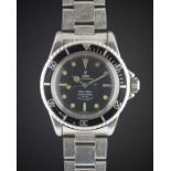 A RARE GENTLEMAN'S STAINLESS STEEL ROLEX TUDOR OYSTER PRINCE SUBMARINER BRACELET WATCH CIRCA 1966,