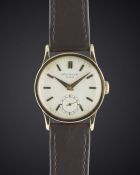 A GENTLEMAN'S 18K SOLID ROSE GOLD PATEK PHILIPPE CALATRAVA WRIST WATCH CIRCA 1930s Movement: