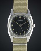 A GENTLEMAN'S STAINLESS STEEL CZECH MILITARY AIR FORCE LEMANIA PILOTS WRIST WATCH