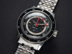 A VERY RARE GENTLEMAN'S STAINLESS STEEL FAVRE LEUBA BATHY 160 DEPTH GAUGE DIVERS BRACELET WATCH