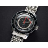 A VERY RARE GENTLEMAN'S STAINLESS STEEL FAVRE LEUBA BATHY 160 DEPTH GAUGE DIVERS BRACELET WATCH