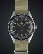 A GENTLEMAN'S STAINLESS STEEL YEMA ANTICHOC 330 FEET DIVERS WRIST WATCH CIRCA 1960s Movement: 17J,