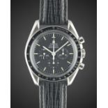 A GENTLEMAN'S STAINLESS STEEL OMEGA SPEEDMASTER PROFESSIONAL CHRONOGRAPH WRIST WATCH CIRCA 1995,