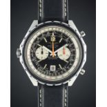 A RARE GENTLEMAN'S STAINLESS STEEL IRAQI MILITARY AIR FORCE BREITLING NAVITIMER CHRONOGRAPH WRIST