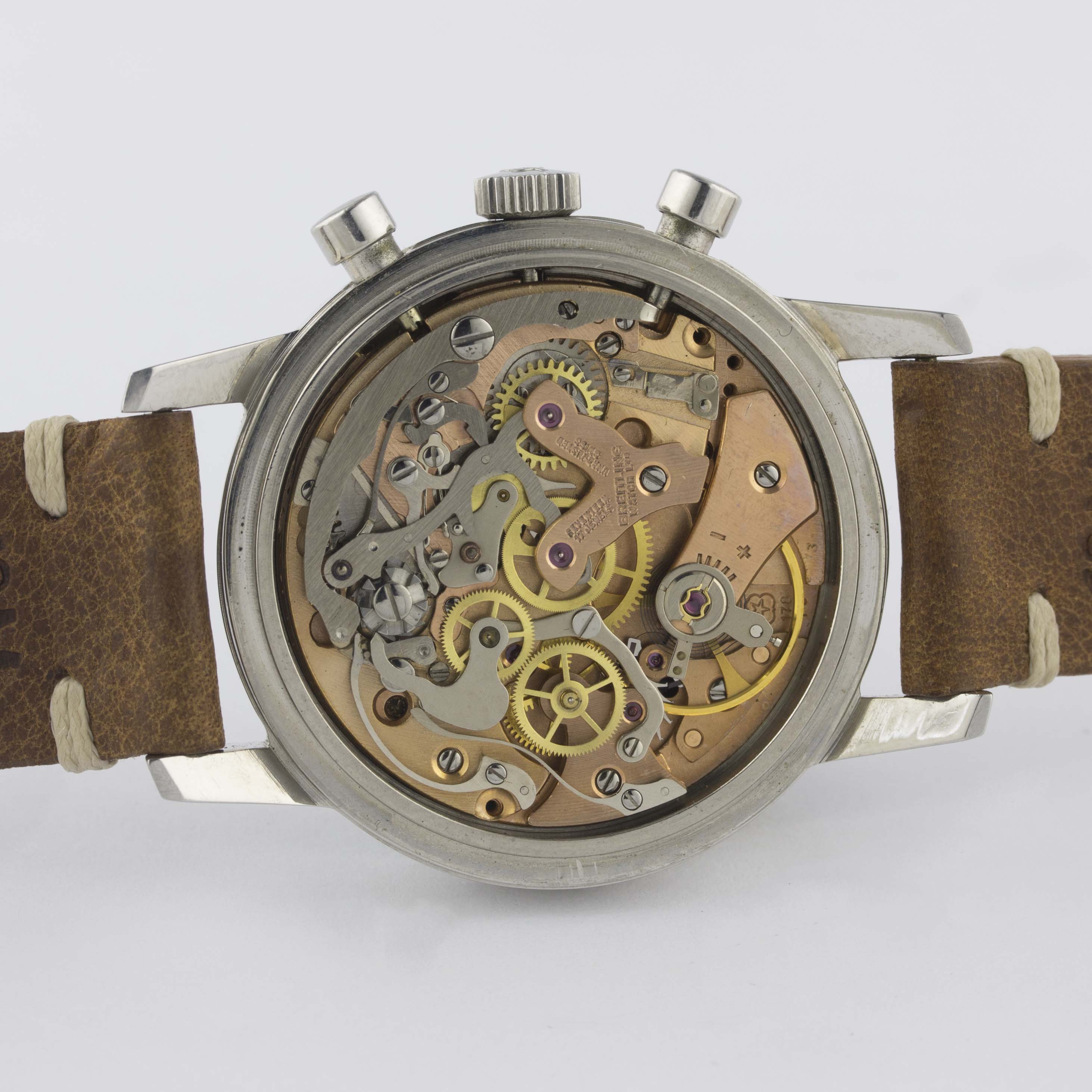 A RARE GENTLEMAN'S STAINLESS STEEL BREITLING TOP TIME CHRONOGRAPH WRIST WATCH CIRCA 1969, REF. 810 - Image 8 of 11