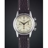 A GENTLEMAN'S STAINLESS STEEL TISSOT CHRONOGRAPH WRIST WATCH CIRCA 1960s, WITH TWO TONE SILVER
