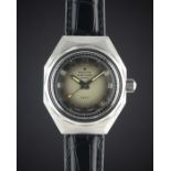 A GENTLEMAN'S STAINLESS STEEL ZENITH DEFY 28800 AUTOMATIC DIVERS WRIST WATCH CIRCA 1970s, REF. 01.