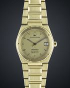 A FINE & RARE GENTLEMAN'S 18K SOLID GOLD IWC INGENIEUR 500.000A/M AUTOMATIC BRACELET WATCH CIRCA