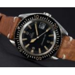 A RARE GENTLEMAN'S STAINLESS STEEL OMEGA SEAMASTER 300 AUTOMATIC DATE WRIST WATCH CIRCA 1968, REF.