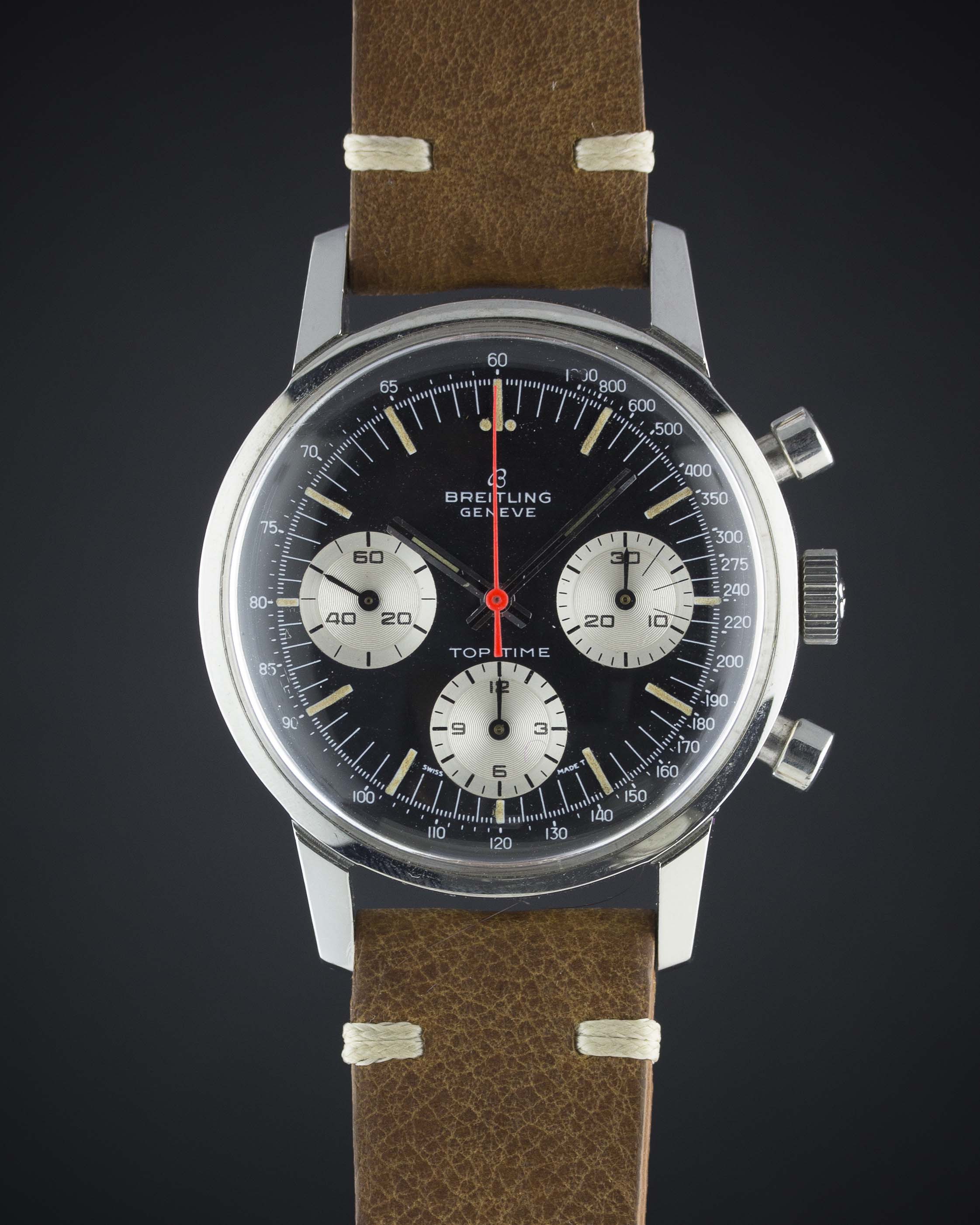 A RARE GENTLEMAN'S STAINLESS STEEL BREITLING TOP TIME CHRONOGRAPH WRIST WATCH CIRCA 1969, REF. 810 - Image 2 of 11