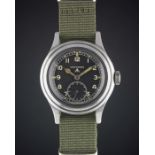 A RARE GENTLEMAN'S STAINLESS STEEL BRITISH MILITARY LONGINES W.W.W. WRIST WATCH CIRCA 1940s, PART OF