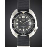 A GENTLEMAN'S STAINLESS STEEL SEIKO "TURTLE" 150M AUTOMATIC DIVERS WRIST WATCH CIRCA 1970s, REF.