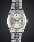 A GENTLEMAN'S STAINLESS STEEL ROLEX OYSTER PERPETUAL DATEJUST BRACELET WATCH CIRCA 1965, REF. 1603