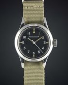 A VERY RARE GENTLEMAN'S STAINLESS STEEL ROYAL AUSTRALIAN AIR FORCE JAEGER LECOULTRE MARK 11 PILOTS