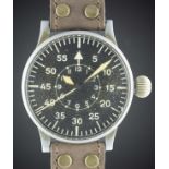 A RARE GERMAN MILITARY LUFTWAFFE B.UHR WEMPE NAVIGATORS OBSERVATION WATCH CIRCA 1940, REF.