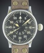 A RARE GERMAN MILITARY LUFTWAFFE B.UHR WEMPE NAVIGATORS OBSERVATION WATCH CIRCA 1940, REF.