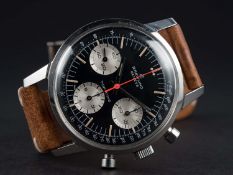 A RARE GENTLEMAN'S STAINLESS STEEL BREITLING TOP TIME CHRONOGRAPH WRIST WATCH CIRCA 1969, REF. 810