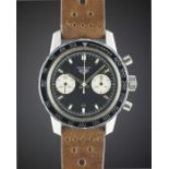 A RARE GENTLEMAN'S STAINLESS STEEL HEUER AUTAVIA CHRONOGRAPH WRIST WATCH  CIRCA 1970, REF. 7763C